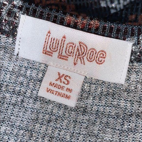 LulaRoe Womens Duster Cardigan Sarah Open Front Long Sparkling Metallic XS - Picture 9 of 10